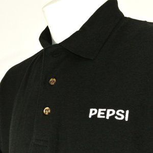 PEPSI Employee Uniform Polo Shirt Black NEW Size L Large